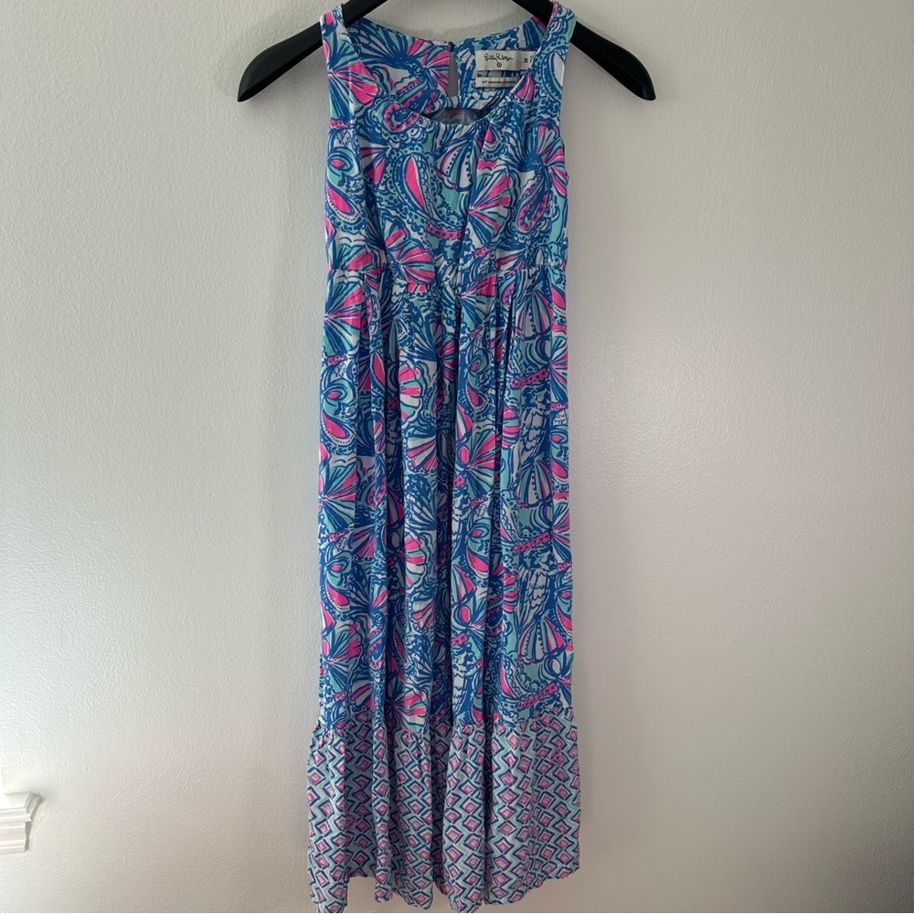 Lilly Pulitzer Girls Paisley Tier Maxi Dress M 20th Anniversary - Picture 2 of 6